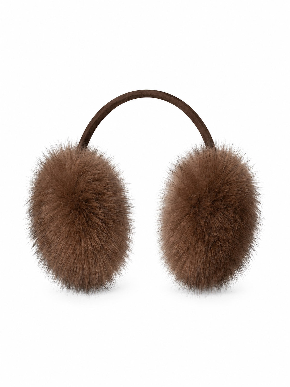 Luxury cruelty-free faux fur earmuffs in Grizzly featuring a warm medium brown hue, ultra-soft plush faux fur, and a comfortable covered headband designed to provide stylish warmth throughout the colder months.